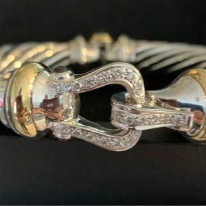 Vintage David Yurman Diamond buckle bracelet